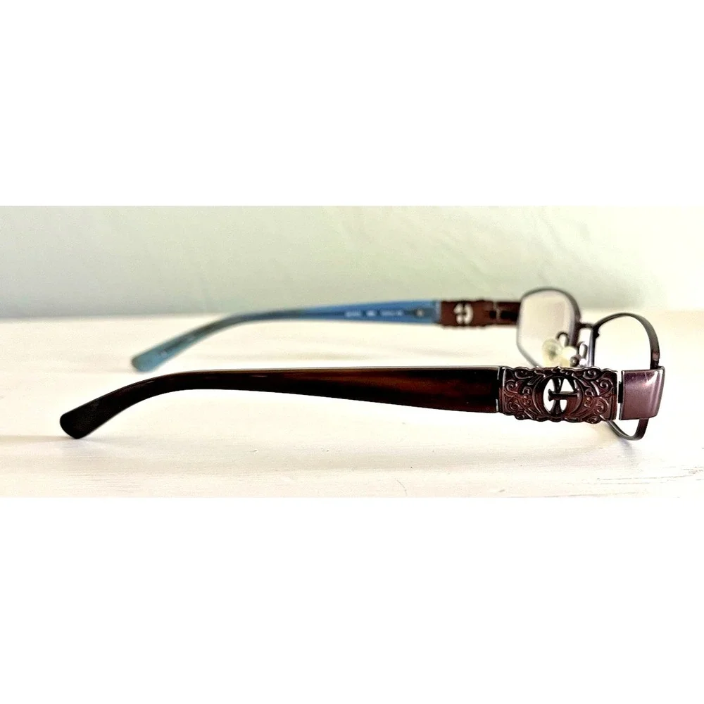 Guess Eyeglasses Glasses Copper Brown Metal Small Frames Womens GU1672 Y2K 2000s